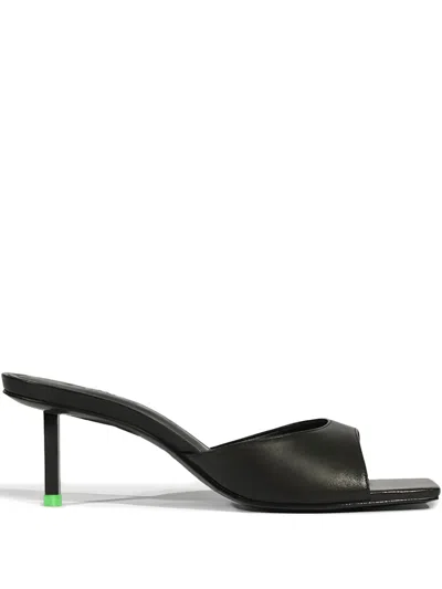 Schutz 70mm Dethalia Pin Square-toe Heeled Sandals In Black