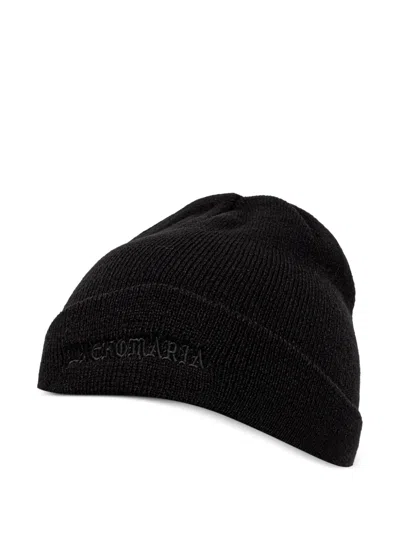 Wacko Maria Logo-embroidered Beanie In Black