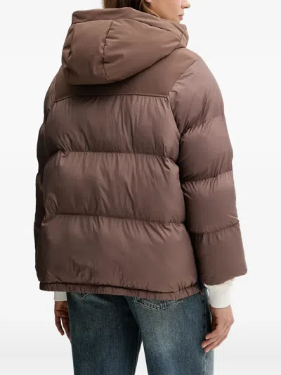 Bomboogie Nagoja Hooded Padded Jacket In Brown
