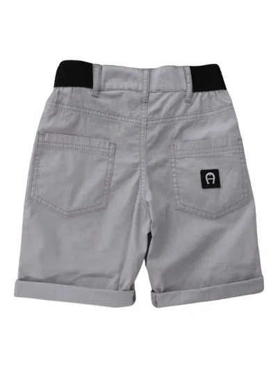 Aigner Rolled-cuff Utility Shorts In Gray