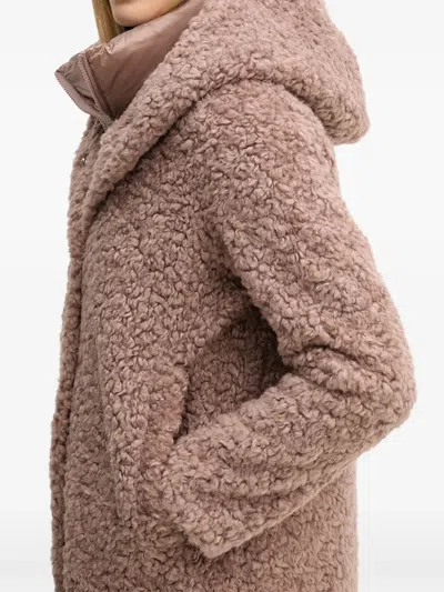 Bomboogie Hooded Zip-up Coat In Neutral