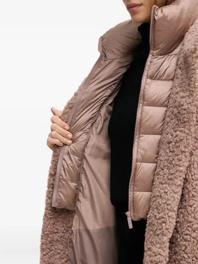 Bomboogie Hooded Zip-up Coat In Neutral