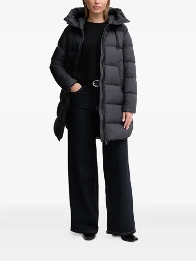Bomboogie Geneva Hooded Padded Coat In Black