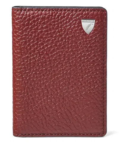 Aspinal Of London Bi-fold Card Holder In Burgundy