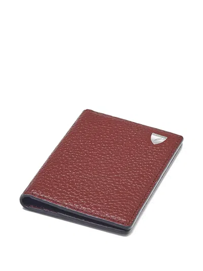 Aspinal Of London Bi-fold Card Holder In Burgundy