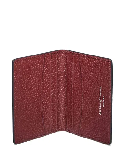 Aspinal Of London Bi-fold Card Holder In Burgundy