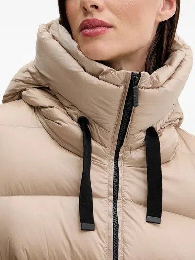 Bomboogie Rome Hooded Padded Jacket In Neutral