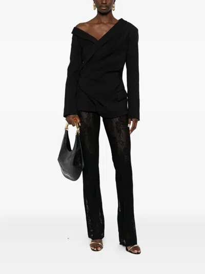 Giuseppe Di Morabito Draped Asymmetric Jacket In Black