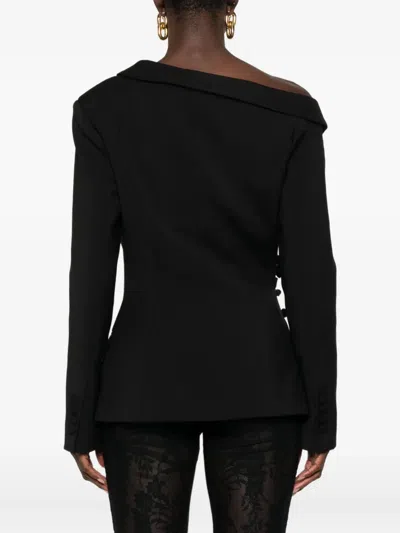 Giuseppe Di Morabito Draped Asymmetric Jacket In Black