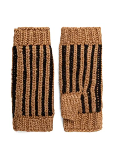 标贴条纹套头帽套装