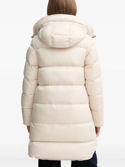 Bomboogie Geneva Hooded Zip Coat In Neutral