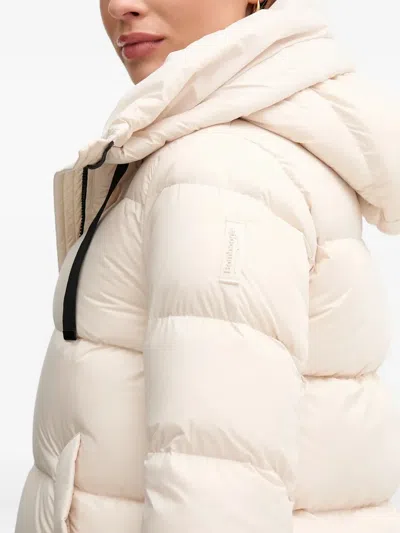 Bomboogie Geneva Hooded Zip Coat In Neutral