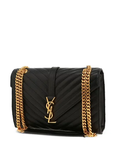 Pre-owned Saint Laurent 2020s Medium Envelope Shoulder Bag In Black