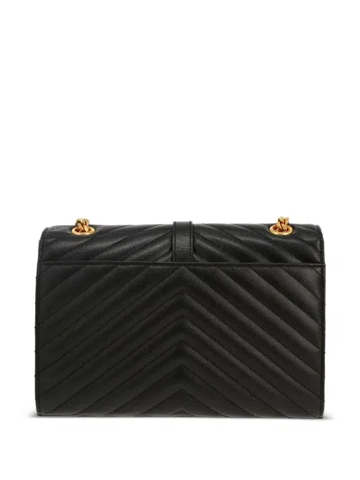 Pre-owned Saint Laurent 2020s Medium Envelope Shoulder Bag In Black