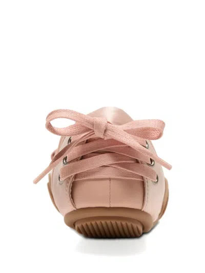 Acne Studios Women Satin Lace-up Shoes In Pink