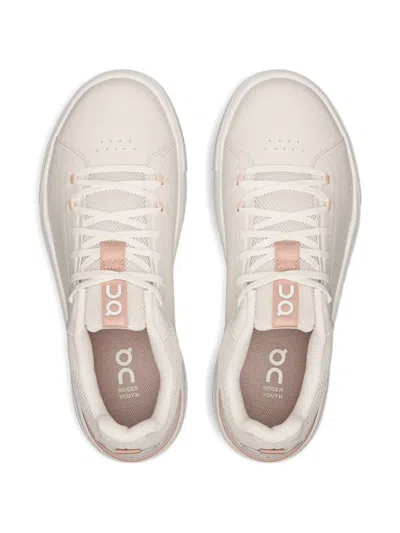 On The Roger Perforated Trainers In White