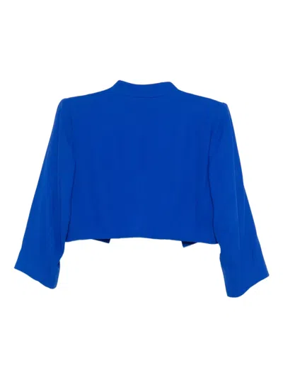 Pre-owned Saint Laurent 1990s Wool Cropped Jacket In Blue