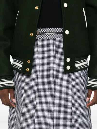 Pre-owned Celine 1970s Triomphe Wool Skirt In Gray