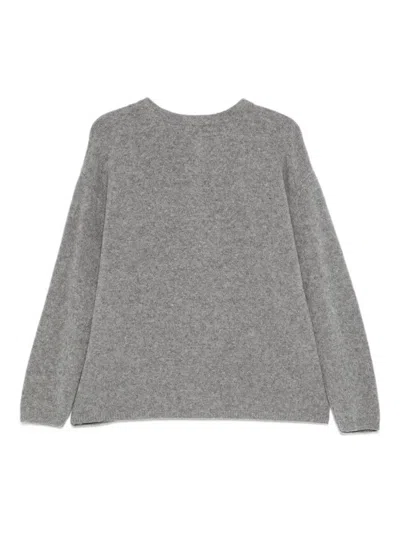 Anne Claire Round-neck Cardigan In Gray