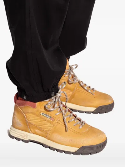 Autry Alga Mid Worn-out Effect Suede Sneakers Shoes In Multi