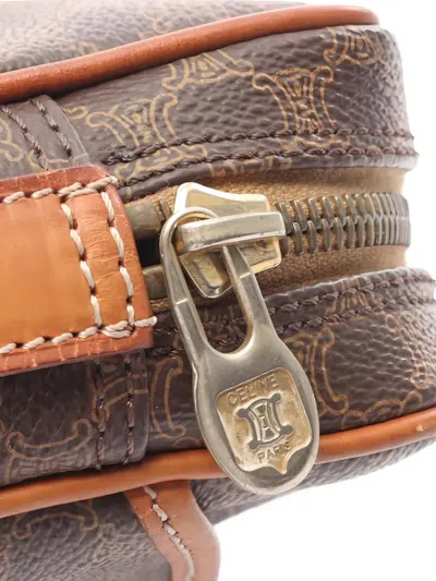 Pre-owned Celine 2000s Macadam Clutch Bag In Brown