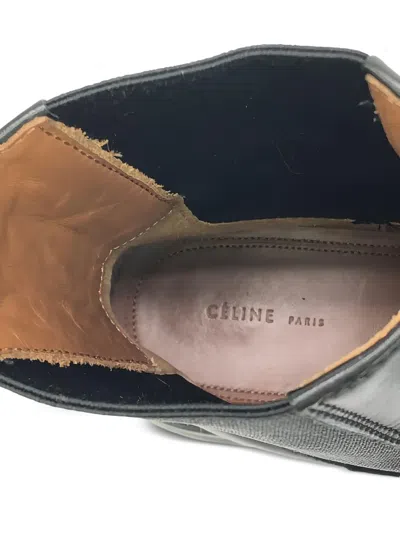 Pre-owned Celine Leather Chelsea Boots In Black