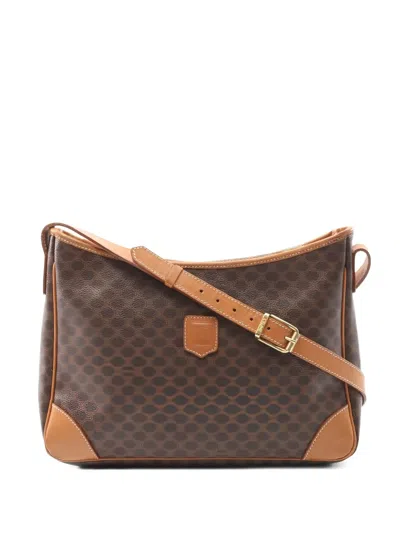 Pre-owned Celine Macadam Shoulder Bag In Brown