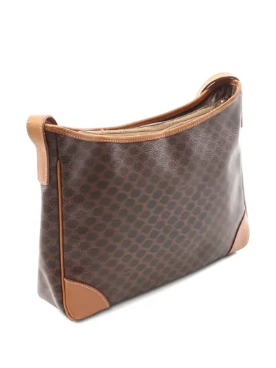 Pre-owned Celine Macadam Shoulder Bag In Brown