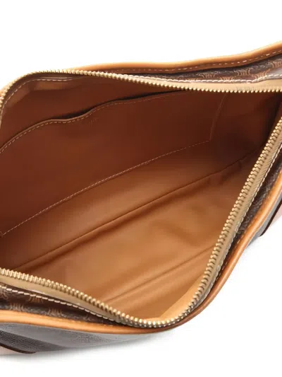 Pre-owned Celine Macadam Shoulder Bag In Brown