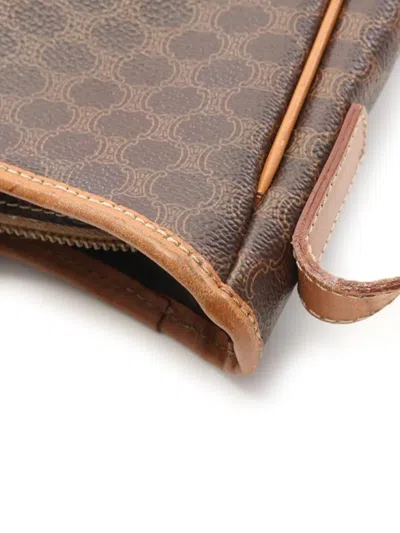 Pre-owned Celine Macadam Shoulder Bag In Brown