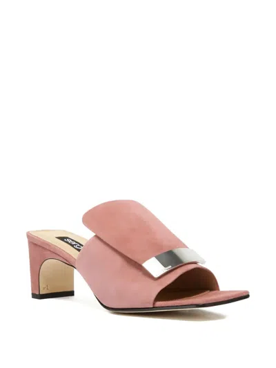 Sergio Rossi 60mm Sabot Sandals In Pink