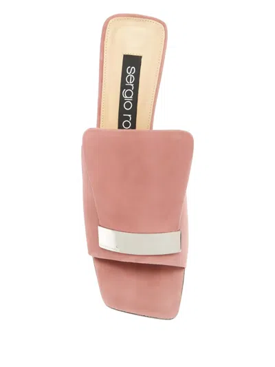 Sergio Rossi 60mm Sabot Sandals In Pink