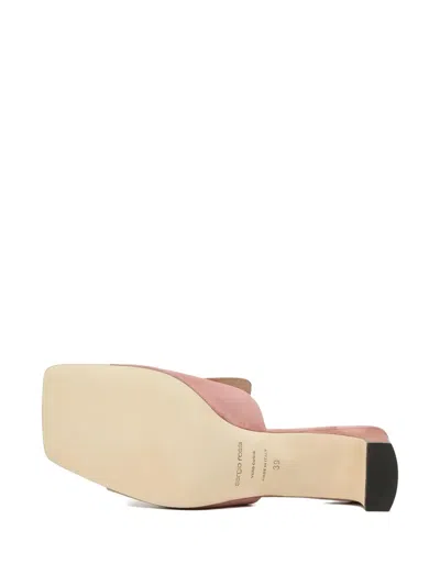 Sergio Rossi 60mm Sabot Sandals In Pink