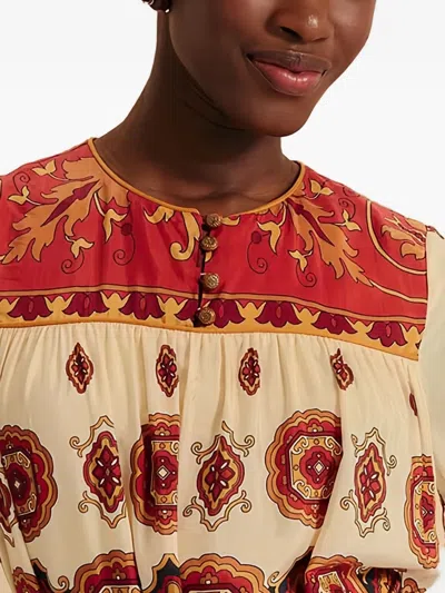 Farm Rio Ainka Tiles Belted Dress In Multi