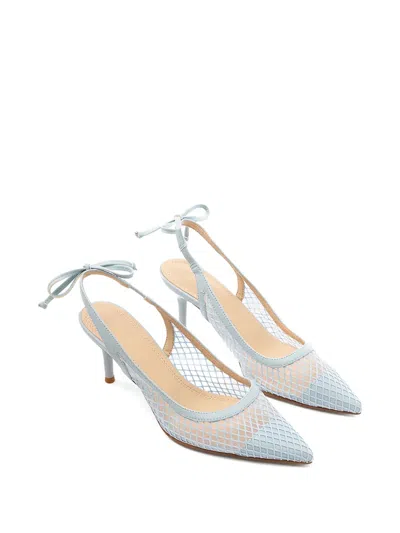 Twenty Four Haitch Net Dallas Pumps In Blue