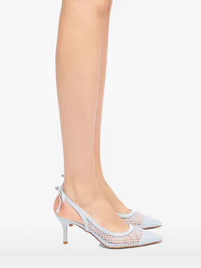 Twenty Four Haitch Net Dallas Pumps In Blue
