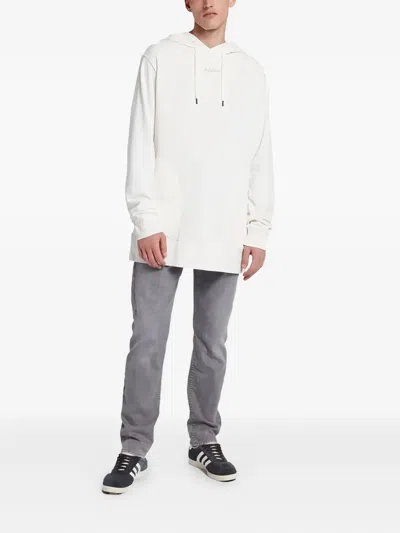 7 For All Mankind Drawstring Hoodie In White