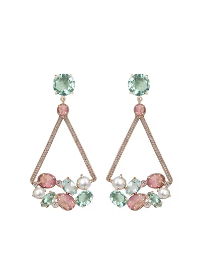 三角形吊饰耳环