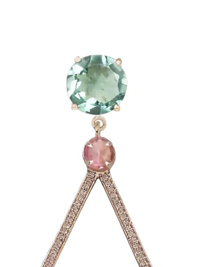 三角形吊饰耳环