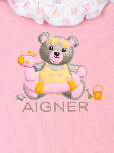 Aigner Ruffled Graphic-print Pyjama In Multi