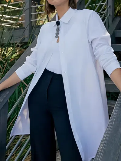 Anne Fontaine Zuave Long-sleeve Shirt In White