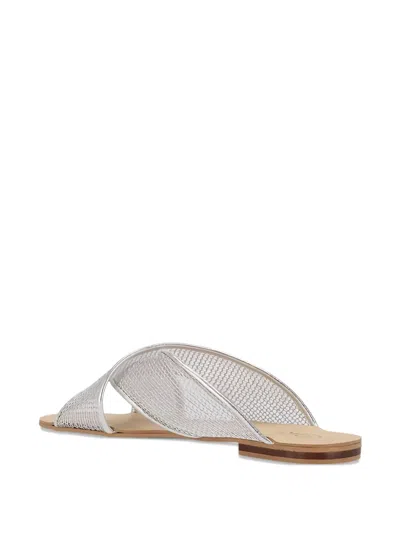 Rk Tivari Flat Sandals In Silver