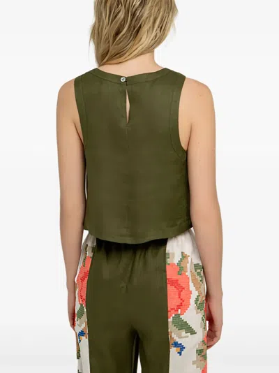 Greek Archaic Kori Rose-print Sleeveless Top In Multi