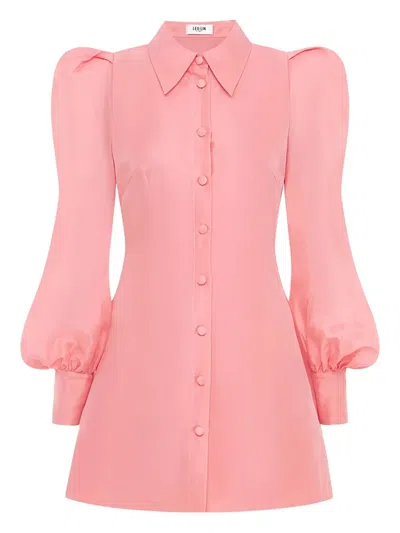 Leo Lin Buttoned Mini Dress In Pink