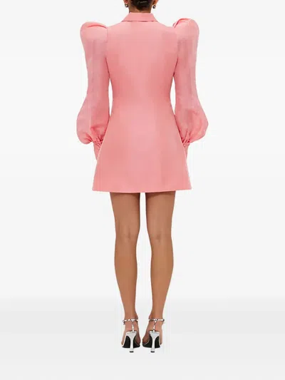 Leo Lin Buttoned Mini Dress In Pink