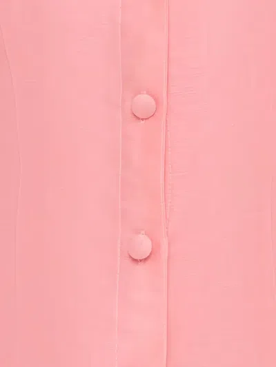 Leo Lin Buttoned Mini Dress In Pink