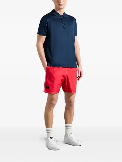 Paul & Shark Drawstring Swim Shorts In Red