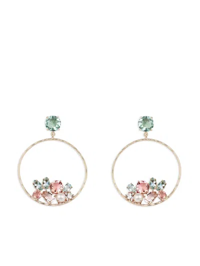 14K CANDY CABANA 多宝石耳环