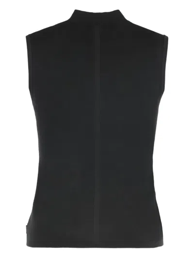 Calvin Klein Tank Top In A Viscose Blend In Black