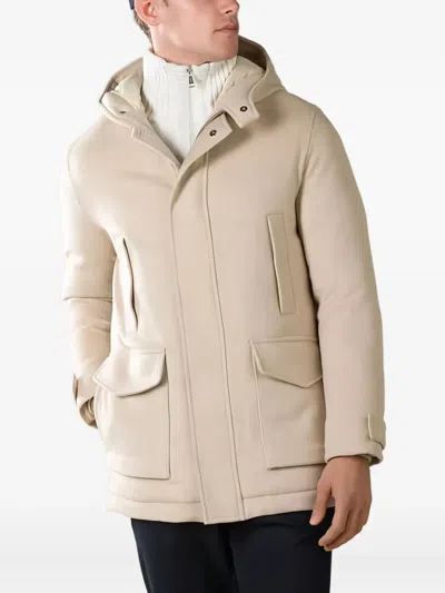 Aurélien Wintertime Hooded Parka In Neutral